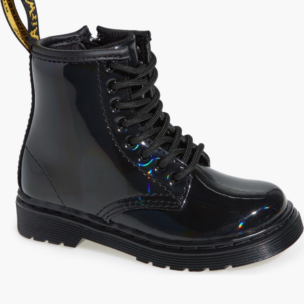 Dr. Martens Black rainbow boots